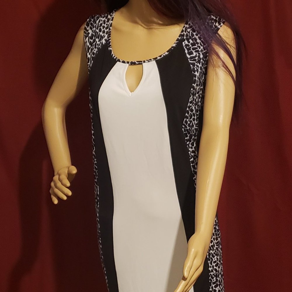 Black/White Lep Print Dress